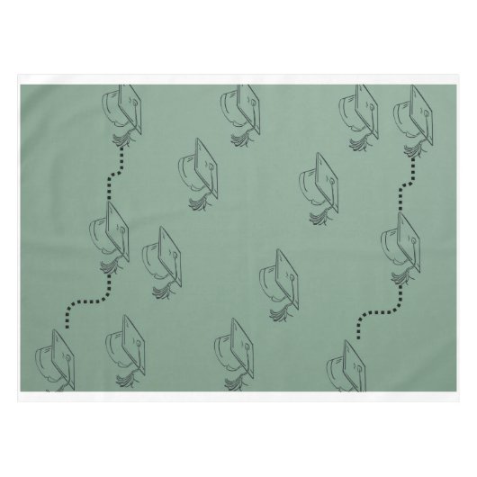 Nappe de table à motif de remise de diplômes vert (Devant (Horizontal))