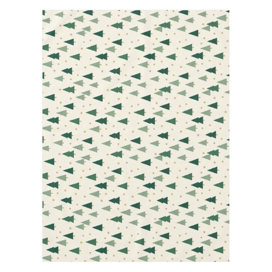 Nappe de table avec motif d'arbre de Noël vert sau (Devant)