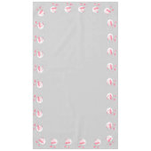 Nappe de table bordure d'amour flamant rose 60x104 (Devant)