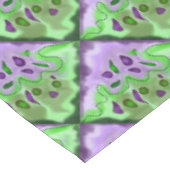 Nappe de table carrée abstraite violette et verte (Angle)