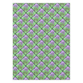 Nappe de table carrée abstraite violette et verte (Devant)