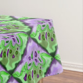Nappe de table carrée abstraite violette et verte (In Situ)