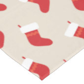 Nappe de table chaussette de Noël rouge mignonne (Angle)