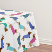 Nappe de table couleur pastel pour teckel (In Situ)