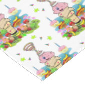 Nappe de table d'anniversaire FUN Rose Cupcake (Angle)