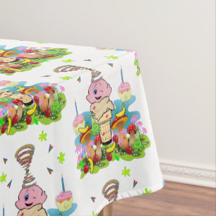 Nappe de table d'anniversaire FUN Rose Cupcake