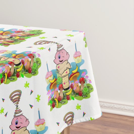 Nappe de table d'anniversaire FUN Rose Cupcake (In Situ)