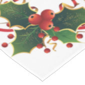 Nappe de table de Noël en houx blanc (Angle)