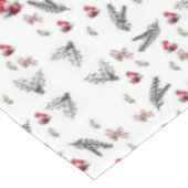 Nappe de table de Noël en pin cardinal rouge class (Angle)