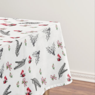 Nappe de table de Noël en pin cardinal rouge class
