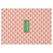 Nappe de table de Noël moderne avec monogramme et (Devant (Horizontal))