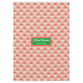 Nappe de table de Noël moderne avec monogramme et (Devant)