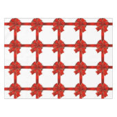 Nappe de table de saison avec un nœud rouge scinti (Devant (Horizontal))