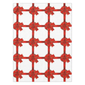 Nappe de table de saison avec un nœud rouge scinti (Devant)