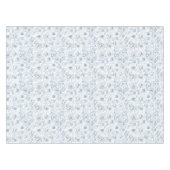 Nappe de table élégante en chiné à fleurs bleu pou (Devant (Horizontal))