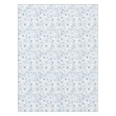 Nappe de table élégante en chiné à fleurs bleu pou (Devant)