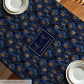 Nappe de table florale or marine avec décoration d