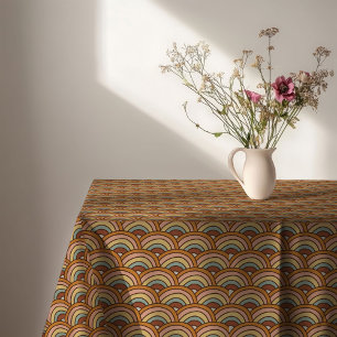 Nappe de table florale vintage Tons rouille orange