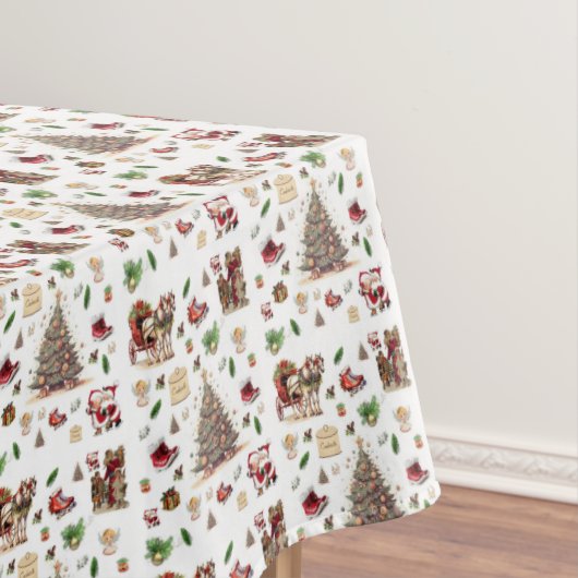 Nappe de table Noël Père Noël Classique Vintage (In Situ)