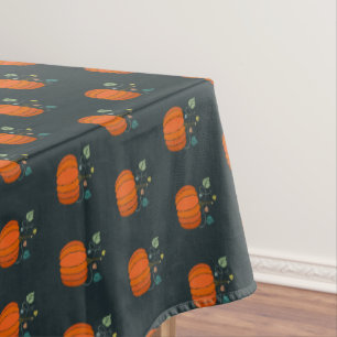 Nappe de table noire pour citrouille d'Halloween d