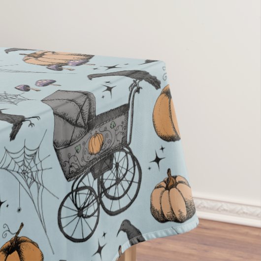 Nappe de table pour landau de bébé victorien bleu (In Situ)