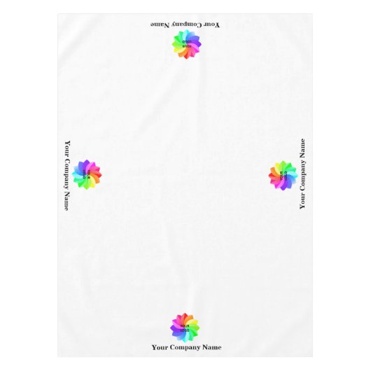 Nappe de table pour salon professionnel avec logo (Devant)