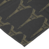 Nappe de table Tour Eiffel noir et or français (Angle)