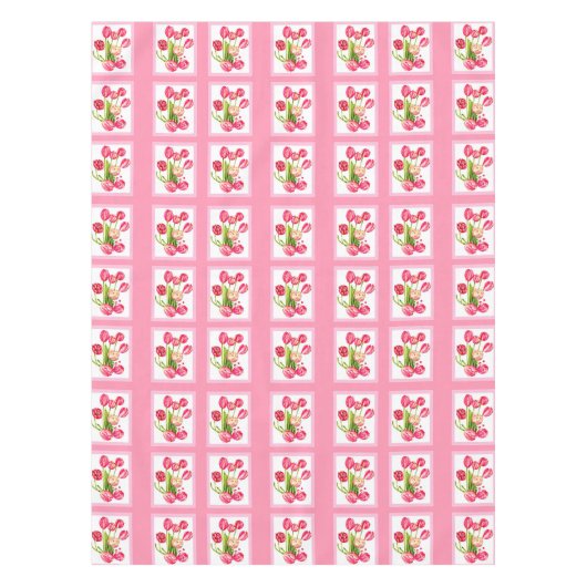Nappe de tulipes roses (Devant)