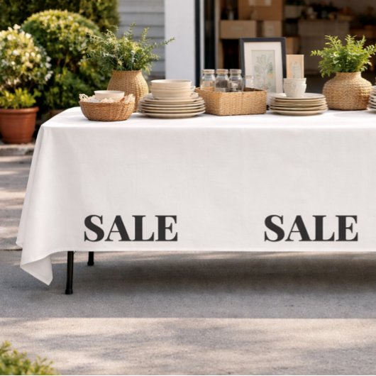Nappe de vente de garage Vente Présentation Décora