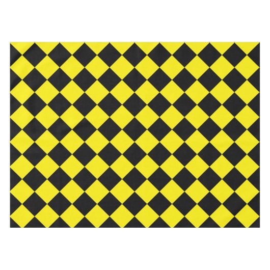 Nappe d'échecs noir et jaune (Devant (Horizontal))