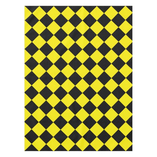 Nappe d'échecs noir et jaune (Devant)