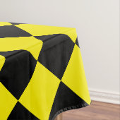 Nappe d'échecs noir et jaune (In Situ)