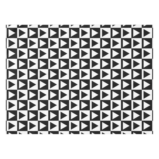 Nappe Décor blanc&noir Triangles&Checkers Design (Devant (Horizontal))