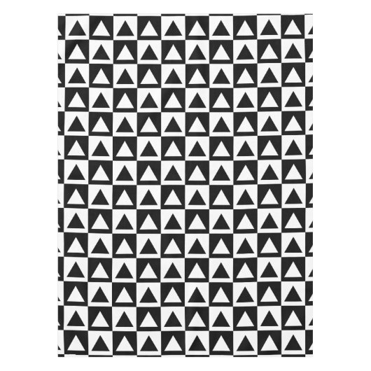 Nappe Décor blanc&noir Triangles&Checkers Design (Devant)