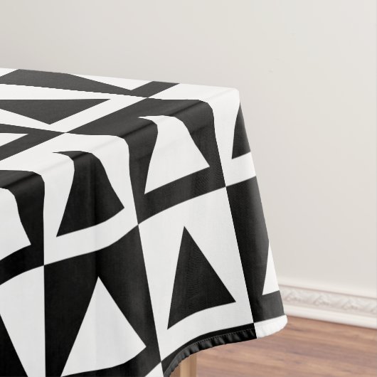 Nappe Décor blanc&noir Triangles&Checkers Design (In Situ)