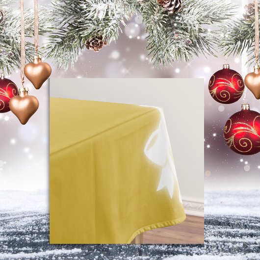 Nappe Décor blanc simple Noël sur or |