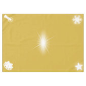 Nappe Décor blanc simple Noël sur or | (Devant (Horizontal))