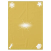 Nappe Décor blanc simple Noël sur or | (Devant)