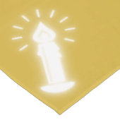 Nappe Décor blanc simple Noël sur or | (Angle)