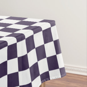 Nappe Décor blanc violet À damiers Motif