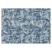 Nappe Décor Camouflage Pixels numériques bleu marine (Devant (Horizontal))
