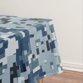 Nappe Décor Camouflage Pixels numériques bleu marine (In Situ)