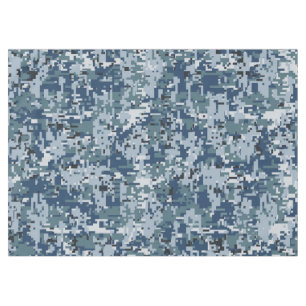 Nappe Décor Camouflage Pixels numériques bleu marine