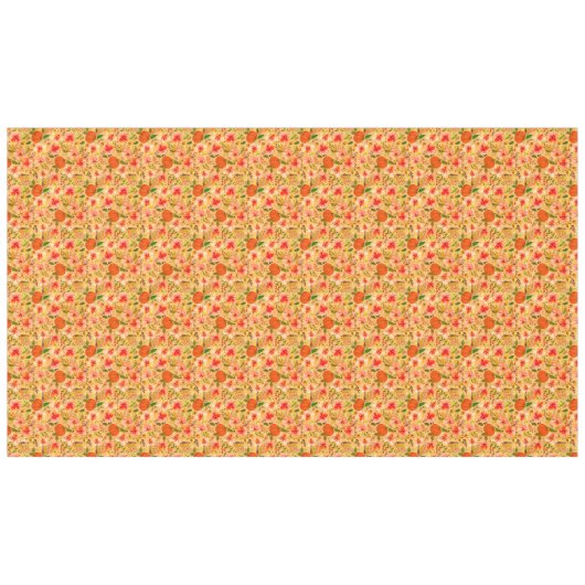 Nappe Décor d'automne floral et Citrouille-récolte (Devant (Horizontal))