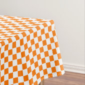 Nappe Décor de la À damiers d'Halloween orange blanc (In Situ)