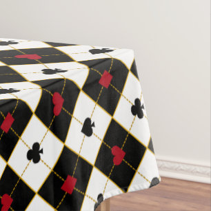 Nappe Décor de table de casino, cartes de jeu de poker