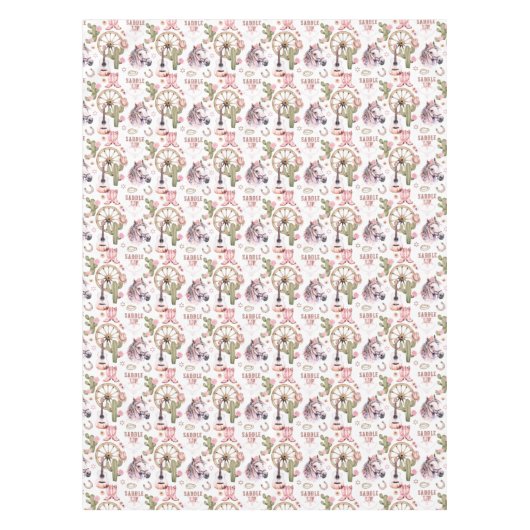 Nappe Décor du Baby shower Western Party Saddup Cowgirl (Devant)