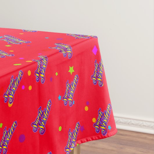 Nappe Décor Gradient Styliszed Sweet 16 sur Rouge (In Situ)