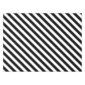 Nappe Décor moderne noir blanc rayures Motif chic maison (Devant (Horizontal))