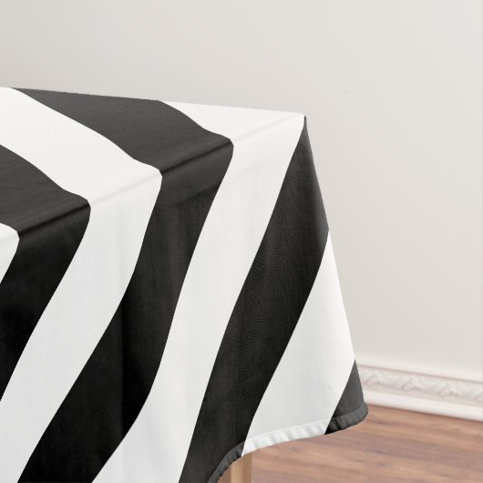 Nappe Décor moderne noir blanc rayures Motif chic maison (In Situ)